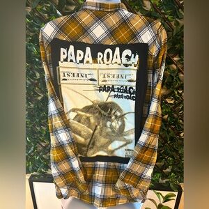 UPCYCLED one of a kind PAPA ROACH Rocker Band Shirt